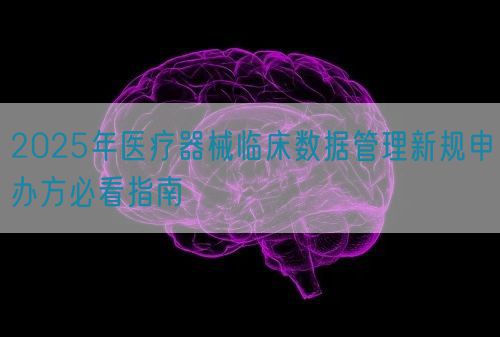 2025年醫療器械臨床數據管理新規申辦方必看指南(圖1)
